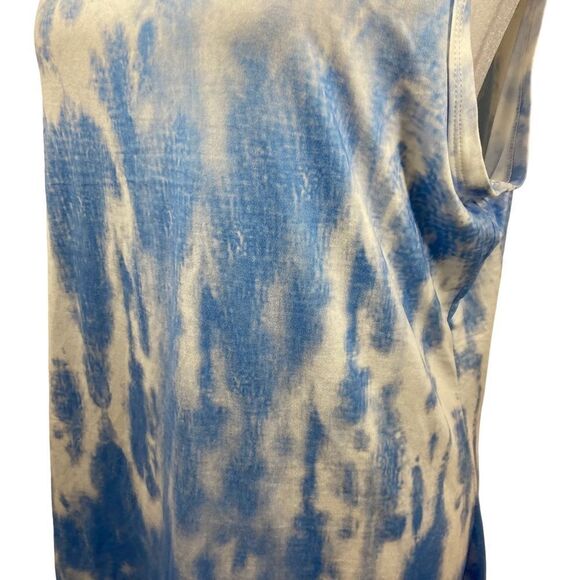 Ladies New Without Tags Blue Tie Dye Print Casual Dress Size Medium - Picture 8 of 15